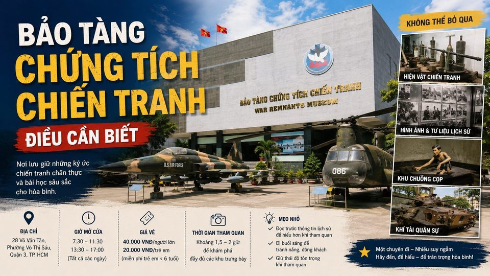 Bảo tàng Chứng tích Chiến tranh: điều cần biết