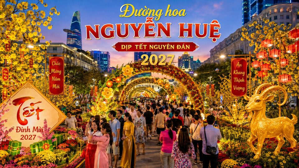 Đường hoa Nguyễn Huệ dịp Tết Nguyên Đán